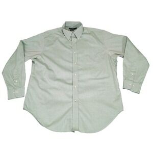 Ralph Lauren Mens Dress Shirt 17 34-35 Green Classic Fit Button Down 100% Cotton
